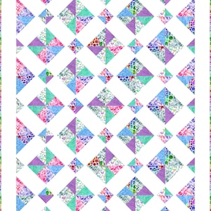 Padrão de colcha Crystal Charm - um design Disappearing Nine Patch