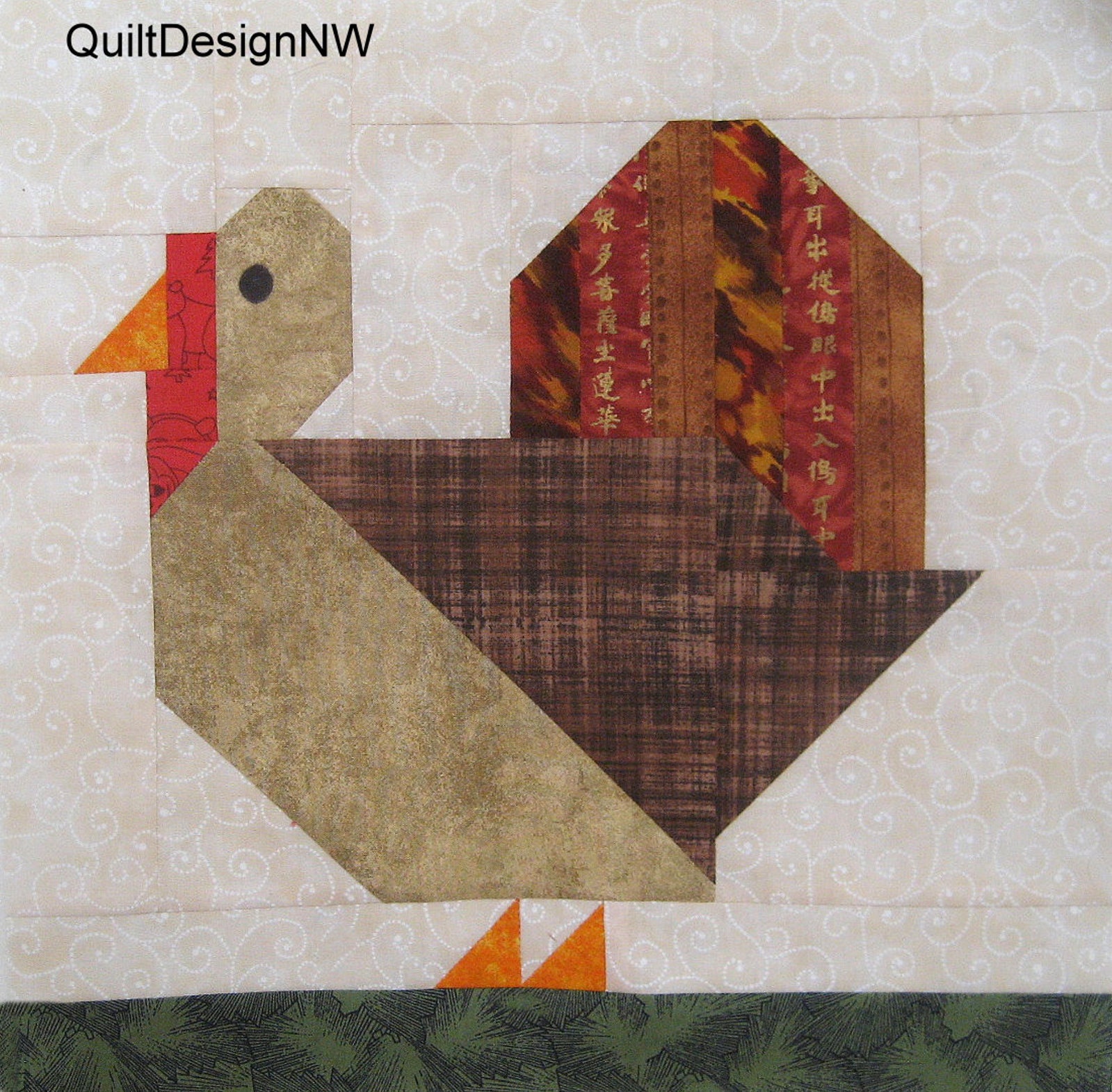Patch Turkey Quilt Block Pattern make a 6 or 12 Etsy