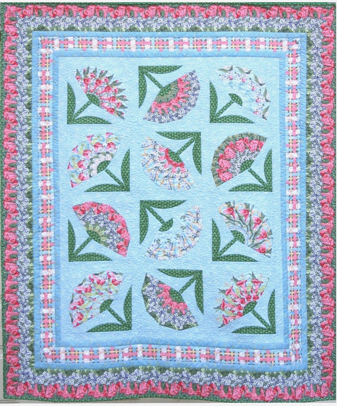 Lace Garden kaleidoscopeflower quilt pattern Etsy