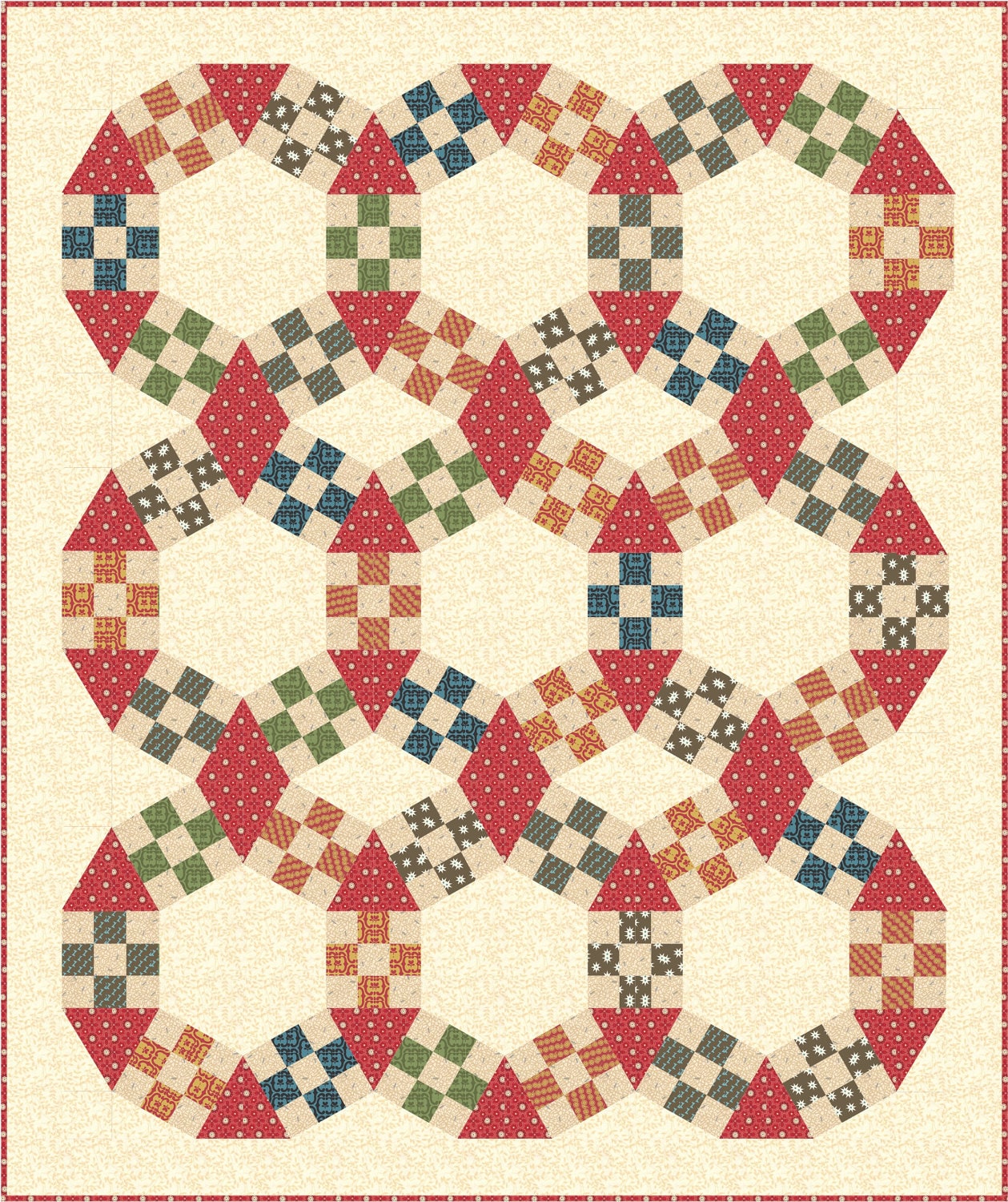 Jack' Chain Improved quilt pattern Etsy