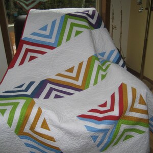 Slice Quilt Pattern - a Modern Quilt in 2 Sizes: Throw and Queen - Etsy