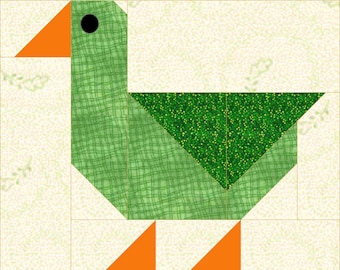 Patch Duck quilt block - digital download