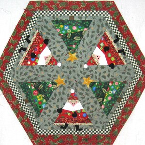Dance Santa Dance Paper-pieced Quilt Pattern Placemats Wall Quilt Tree ...