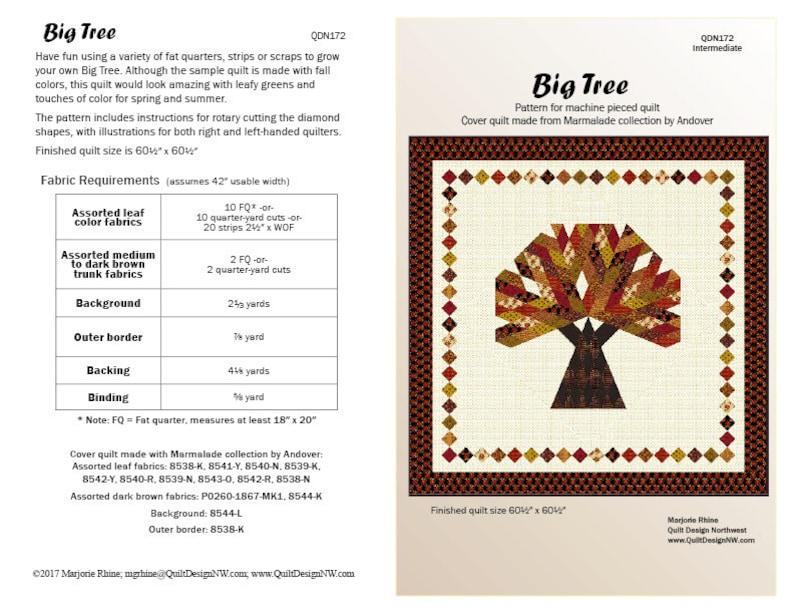 Large Tree Quilt Big Tree Quilt Pattern - Etsy