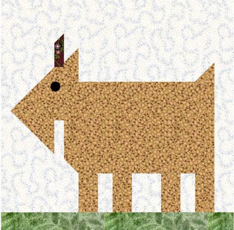 Patch Goat Another in My Series of Patch Animal Quilt Blocks Etsy