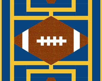 Q183 - Team Colors: Football quilted items pattern