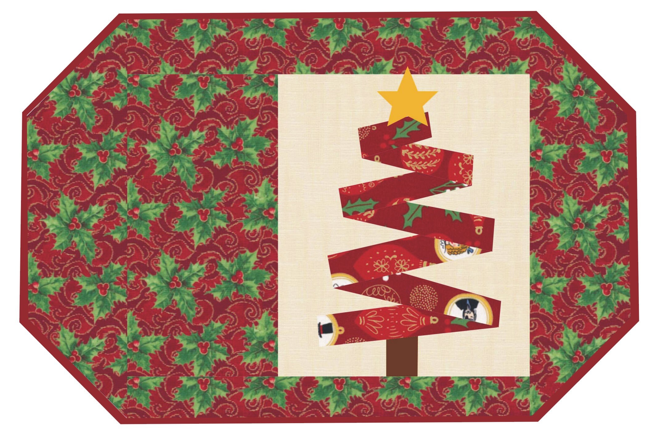 Very Merry Christmas Trees quilt pattern wall quilt Etsy