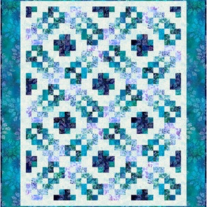 ColorWeave quilt pattern for quilts in 4 sizes: Throw, Twin, Queen, King