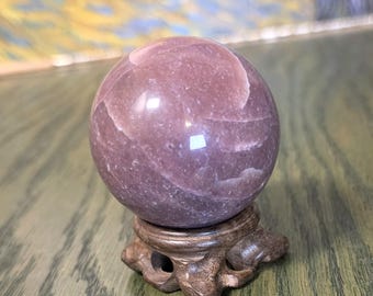 Strawberry quartz sphere