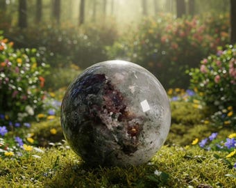 Garden quartz sphere