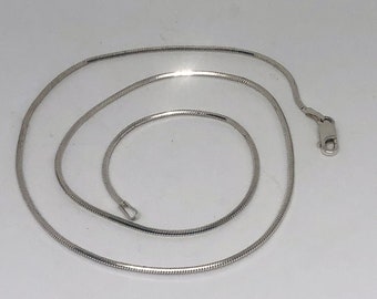 18" Sterling Silver Snake Chain // 1.5mm thick // Silver Chain // Necklace // Fine Jewelry // Add On