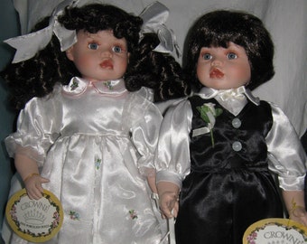 twin porcelain dolls