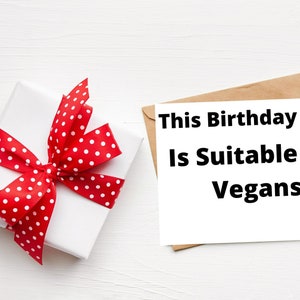 Carte d'anniversaire végétalienne drôle, carte de voeux végétalienne sarcastique A6, carte végétalienne sarcastique, carte de jeu de mots végétalien, carte végétalienne drôle, respectueux de l'environnement
