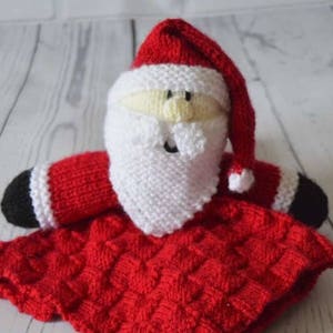 Santa Comforter Knitting Pattern, Santa Comforter Blanket Knitting Pattern, Christmas Baby Knit, Nursery Decor, Baby Shower Gift