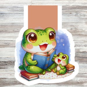 Frosch magnetisches Lesezeichen Kinder Lesebuch Geschenk britisch Bücherwurm Geschenk magnetisches Lesezeichen Design Frosch Druck literarisches Mädchen britische Wildtier-Druck