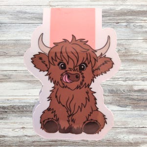 Highland Kuh Magnetisches Lesezeichen Kinder Lesebuch Geschenk Bücherwurm Geschenk Highland Kuh Magnetisches Lesezeichen Design Kuh Liebhaber Druck Literarisches Mädchen