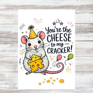 Rat Birthday Card, A6 Rat Valentine Card, Rat Greeting, Rat Anniversary Card, Rat Lover Card, Rat Pun Card, Funny Animal Card, Eco Friendly