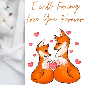 Fox Greeting Card, Fox Card, Fox Anniversary Card, Fox Birthday Card, Fox Valentines Day Card, Fox Lover Card, Woodland Card, Eco Friendly
