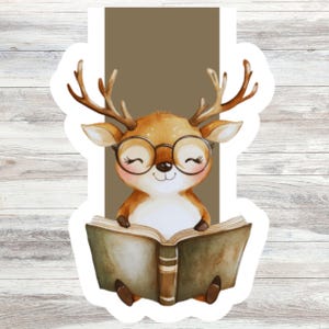 Hirsch magnetisches Lesezeichen Kinder Lesebuch Geschenk Bücherwurm Geschenk für Tierliebhaber Magnetisches Lesezeichen Design Hirsch Print Lesezeichen literarisches Mädchen