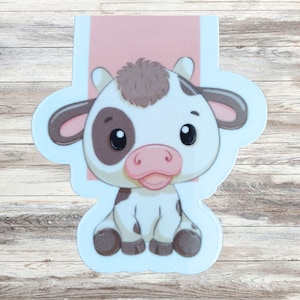 Britische Friesische Kuh Magnetisches Lesezeichen Kinder Lesebuch Geschenk Bücherwurm Geschenk Kuh Magnetisches Lesezeichen Design Kuh Liebhaber Druck Literarisches Mädchen