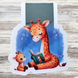 Giraffe magnetische bladwijzer kinderen lezen boek cadeau Childs leesgrage cadeau magnetische bladwijzer ontwerp Giraffe print literair meisje