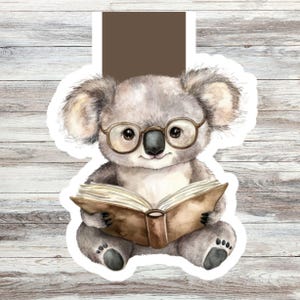 Segnalibro magnetico Koala, regalo per bambini, regalo per amanti dei libri, segnalibro magnetico con design letterario, segnalibro con stampa Koala, regalo per bambine