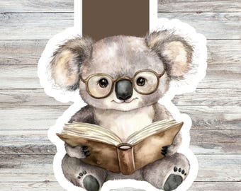 Koala Magnetic Bookmark: Watercolor Bookish Gift