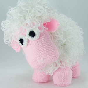 Curly the Sheep Knitting Pattern, Sheep Knit Pattern, Lamb Knitting Pattern, Sheep Lover Knitting Pattern, Lamb Knit, Vegan Knitting Pattern