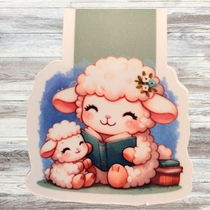 Schaf Magnetisches Lesezeichen Kinder Lesebuch Geschenk Britisches Buchgeschenk Magnetisches Lesezeichen Design Schaf Druck literarisches Mädchen