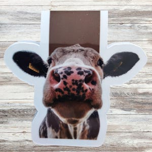 Kuh Magnet Lesezeichen Kinder Lesebuch Geschenk Bücherwurm Geschenk Kuh Magnet Lesezeichen Design Kuh Liebhaber Druck Literarisches Mädchen