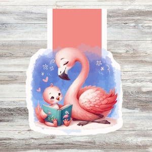 Flamingo Magnet Lesezeichen Kinder Lesebuch Geschenk Britisches Bücherwucher Geschenk Magnetisches Lesezeichen Design Flamingo Print Literarisches Mädchen