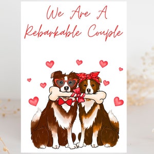 Biglietto di auguri per cani, biglietto per cani, biglietto per anniversario di cani, biglietto di matrimonio per cani, biglietto di coppia, biglietto per amanti dei cani, biglietto per cani divertente, biglietto di fidanzamento per cani