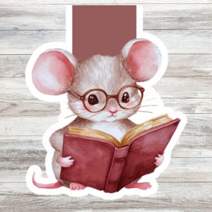 Maus Magnetisches Lesezeichen Kinder Lesebuch Geschenk Bücherwurm Geschenk für Maus-Liebhaber Magnetisches Lesezeichen Design Maus Print Lesezeichen Literarisches Mädchen