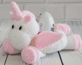 Unicorn Easter Egg Holder Knitting Pattern, Toy Knit (Pattern)