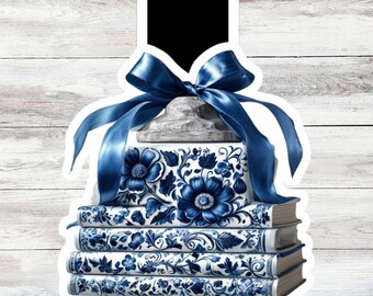 Chinoiserie Book Stack Magnetic Bookmark: Coquette Bow, Bookish Gift