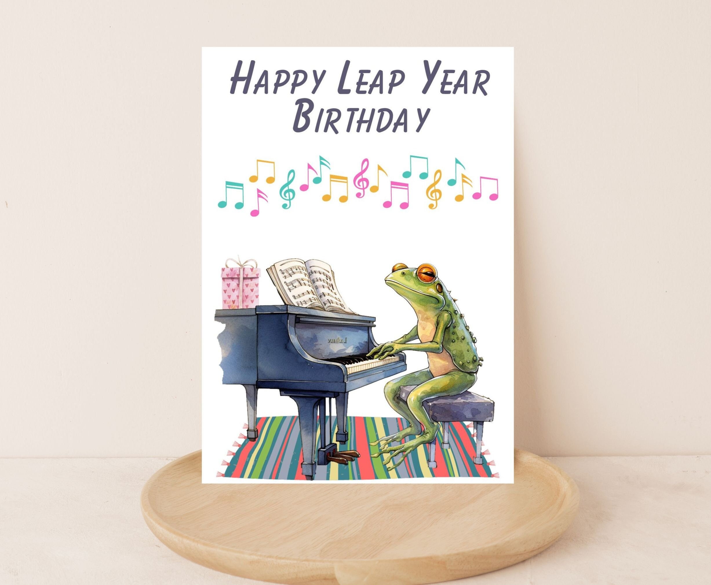 Printable Leap Year Birthday Card, Digital Funny Frog Card, February 29 ...