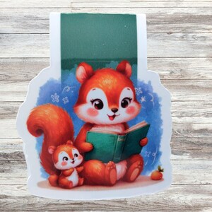 Eichhörnchen Magnetisches Lesezeichen Kinder Lese Buch Geschenk Britische Wildtier Bücherwurm Geschenk Magnetisches Lesezeichen Design Eichhörnchen Druck Literarisches Mädchen