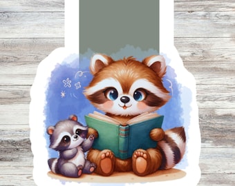 Waschbär Magnet Lesezeichen: Lesegeschenk für Kinder