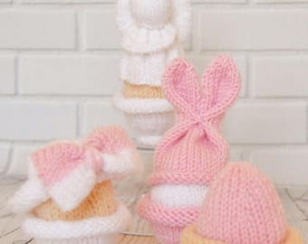 Easter Egg Cup Cozy Knitting Pattern, Novelty Knit