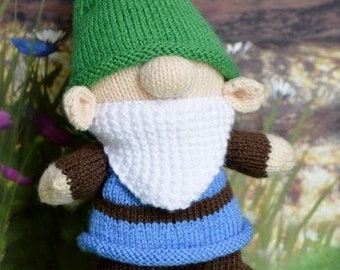 Gnorman Garden Gnome Knitting Pattern, Novelty Gnome