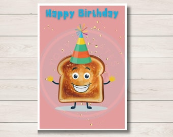 Toast Birthday Card: Food Pun A6 Eco-Friendly Card