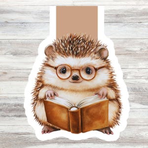 Marque-page magnétique hérisson, livre de lecture pour enfants, cadeau livresque de la faune britannique, signet magnétique design hérisson, fille littéraire