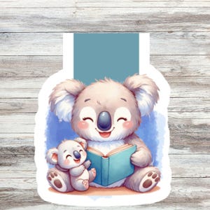 Koala Lesezeichen Kinder Lesebuch Geschenk Britisches Buchliebhaber Geschenk Magnetisches Lesezeichen Design Koala Druck Literarisches Mädchen Kätzchen Druck