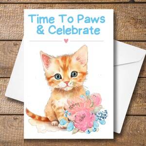 Funny Cat Birthday Card, A6 Cat Greeting Card, Cute Cat Lover Card, Funny Kitten Birthday Card, Funny Animal Card, Kitty Card,  Eco Friendly