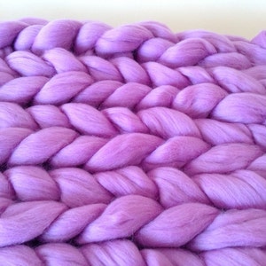 HANDKNIT BLANKET of 18 micron MERINOWOOL baby blanket super soft & warm
