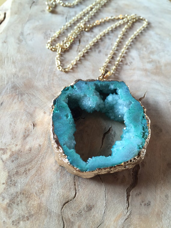 Druzy stone jewelry clearance