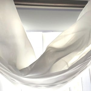 Soft Ivory Voile Window Scarf-Extra Long 216"