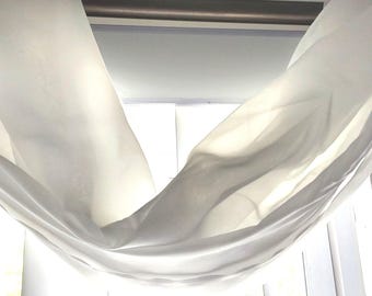 Soft Ivory Voile Window Scarf-Extra Long 216&quot;