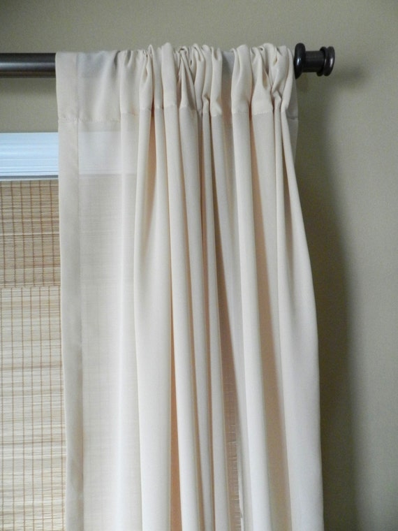 Pale Gold Sheer Curtain Panel Pair 63 Etsy