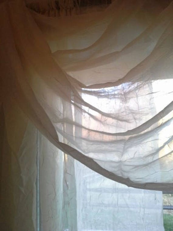 Ivory Crushed Voile extra Long 216 Window Scarf Etsy
